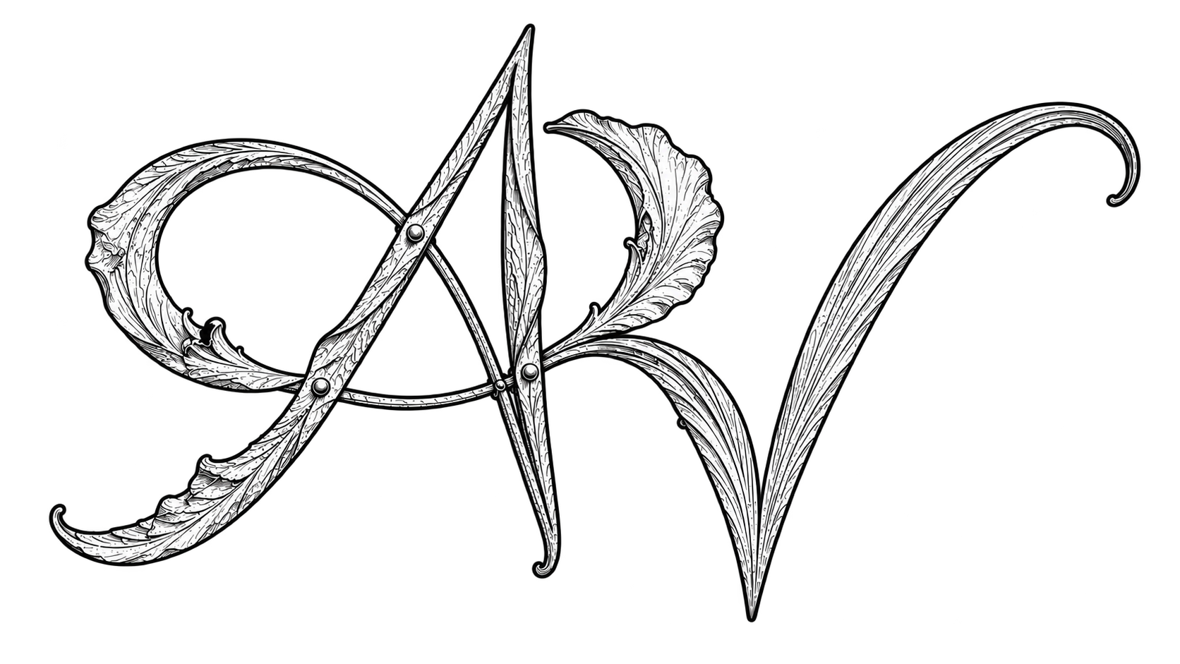 Monogramme ARV — Du trait à la lettre · observer la construction